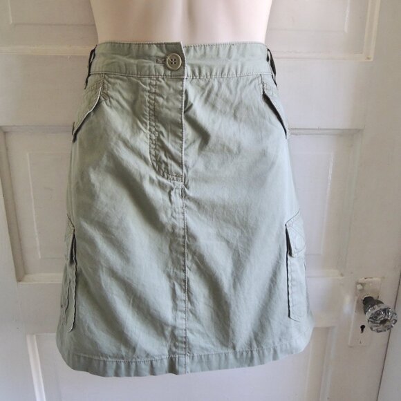 J. Crew Army Green Cargo Mini Skirt 6 (Fits M) - Picture 2 of 7